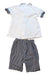 A White Pants Sets from Emile et Rose in size 3-6M for boy. (Back View)