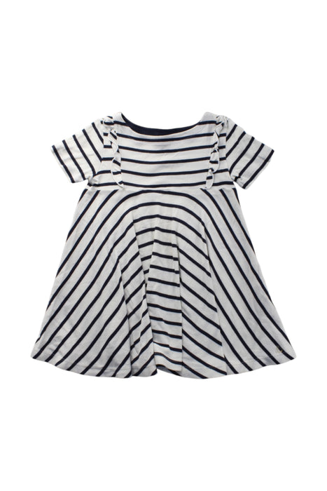 A White Short Sleeve Dresses from Petit Bateau in size 3T for girl. (Front View)