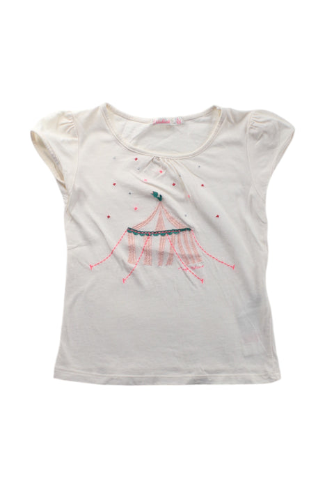 A White Short Sleeve Tops from Billieblush in size 4T for girl. (Front View)