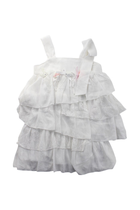 A White Sleeveless Dresses from Nicholas & Bears in size 4T for girl. (Front View)