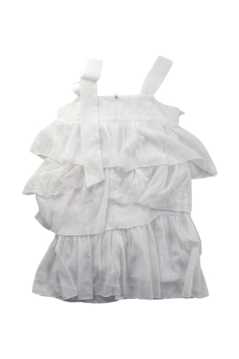 A White Sleeveless Dresses from Nicholas & Bears in size 4T for girl. (Back View)