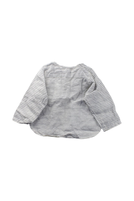 A Grey Long Sleeve Shirts from La Petite Collection in size 12-18M for neutral. (Back View)