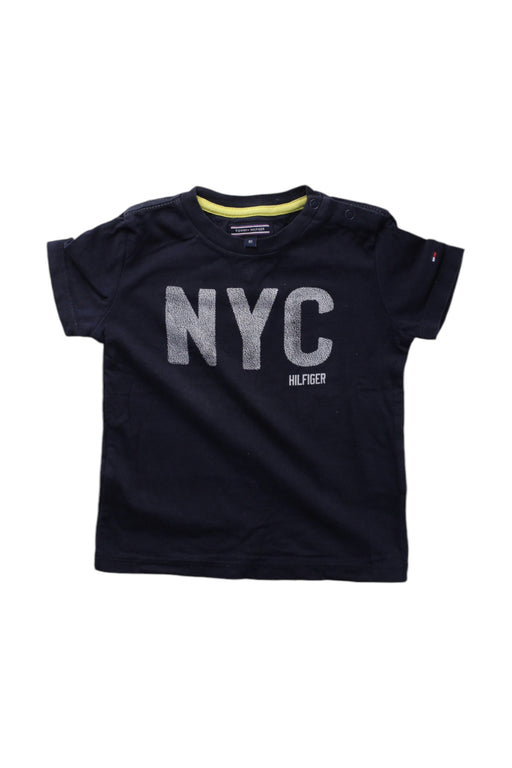 A Black Short Sleeve T Shirts from Tommy Hilfiger in size 6-12M for neutral. (Front View)