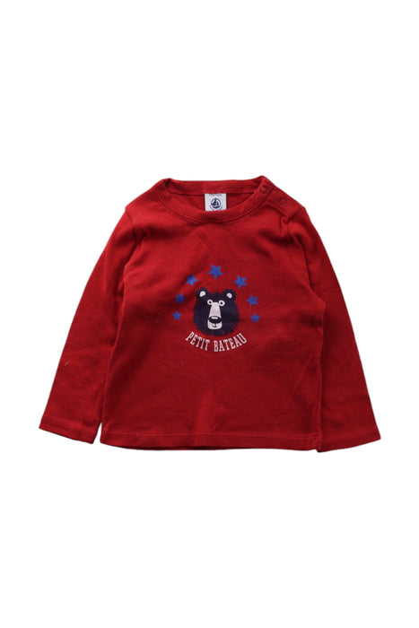 A Red Long Sleeve T Shirts from Tommy Hilfiger in size 6-12M for neutral. (Front View)