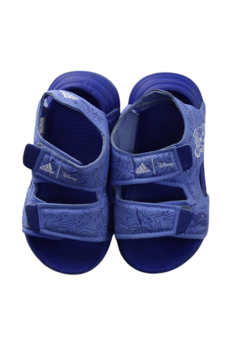 A Blue Sandals from Adidas in size 18-24M for neutral. (Back View)