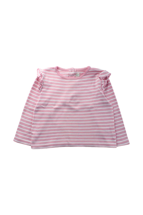 A Pink Long Sleeve Tops from Jojo Maman Bébé in size 3T for girl. (Front View)