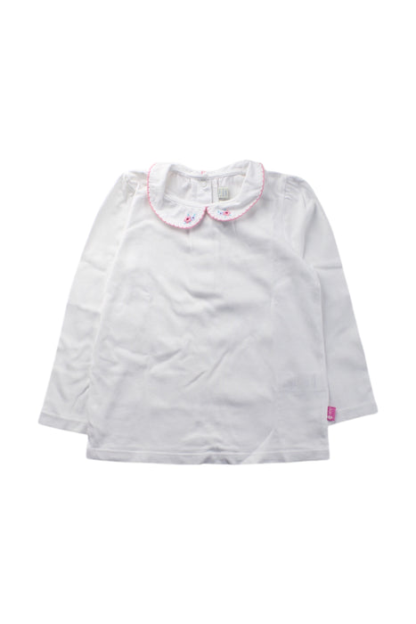 A White Long Sleeve Tops from Jojo Maman Bébé in size 3T for girl. (Front View)