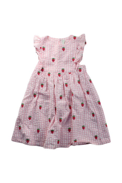 A Pink Short Sleeve Dresses from Jojo Maman Bébé in size 3T for girl. (Front View)