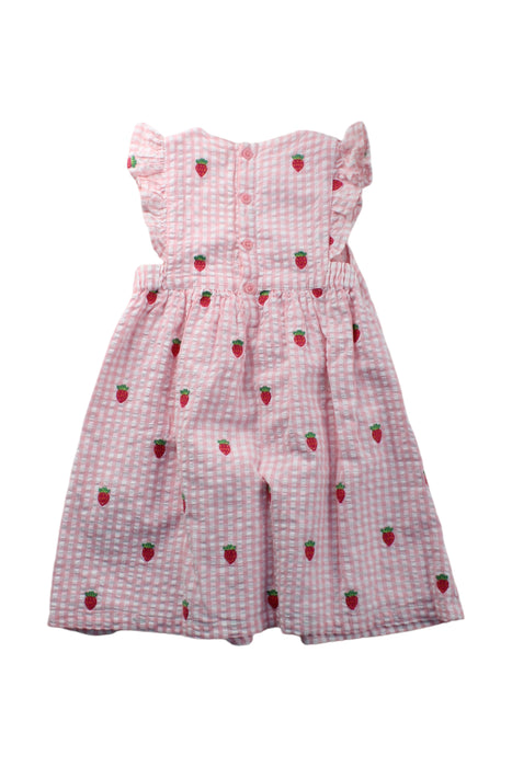 A Pink Short Sleeve Dresses from Jojo Maman Bébé in size 3T for girl. (Back View)