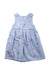 A Blue Sleeveless Dresses from Jojo Maman Bébé in size 3T for girl. (Front View)