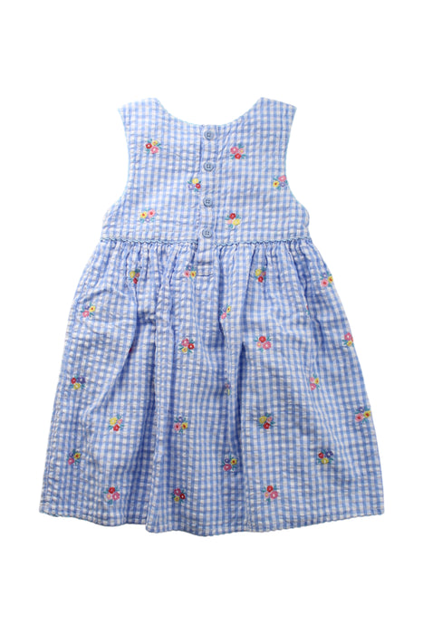 A Blue Sleeveless Dresses from Jojo Maman Bébé in size 3T for girl. (Back View)