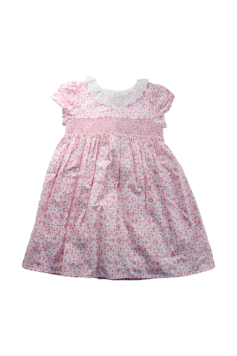 A Pink Short Sleeve Dresses from Jojo Maman Bébé in size 3T for girl. (Front View)