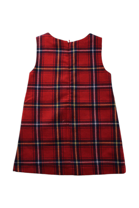 A Red Sleeveless Dresses from Jacadi in size 3T for girl. (Back View)
