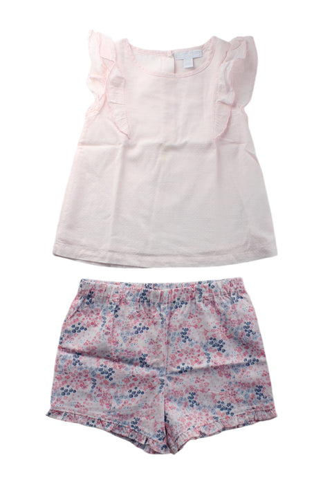 A Pink Shorts Sets from The Little White Company in size 2T for girl. (Front View)