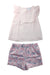 A Pink Shorts Sets from The Little White Company in size 2T for girl. (Front View)