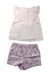 A Pink Shorts Sets from The Little White Company in size 2T for girl. (Back View)