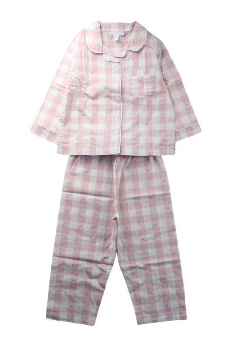 A Pink Pyjama Sets from The Little White Company in size 2T for neutral. (Front View)