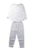 A White Pyjama Sets from The Little White Company in size 3T for neutral. (Front View)