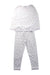 A White Pyjama Sets from The Little White Company in size 3T for neutral. (Front View)