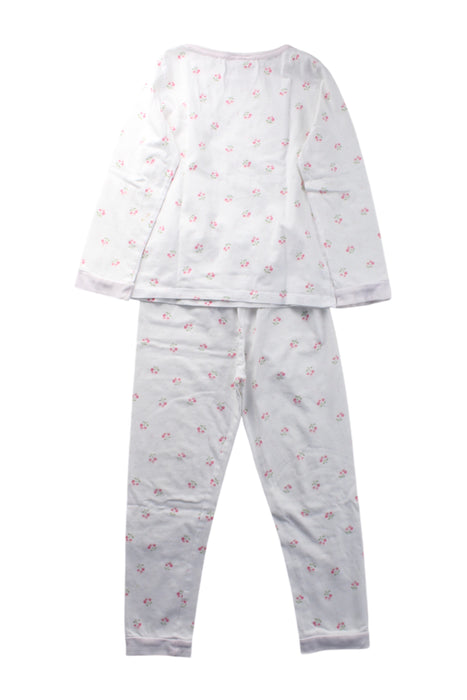 A White Pyjama Sets from The Little White Company in size 3T for neutral. (Back View)