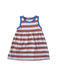 A Blue Sleeveless Dresses from Petit Bateau in size 2T for girl. (Front View)