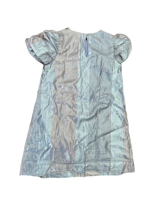 A Silver Short Sleeve Dresses from Velveteen in size 5T for girl. (Back View)