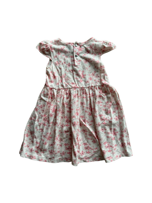 A Pink Short Sleeve Dresses from Petit Bateau in size 6T for girl. (Back View)