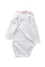 A White Long Sleeve Bodysuits from Jacadi in size 3-6M for neutral. (Back View)