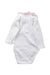 A White Long Sleeve Bodysuits from Jacadi in size 3-6M for neutral. (Back View)