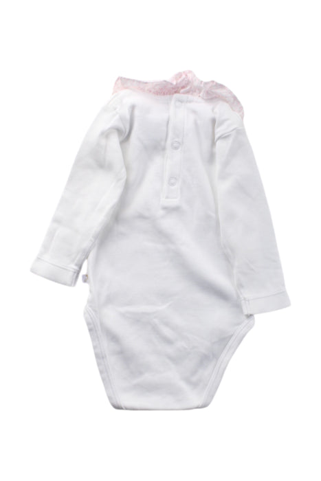 A White Long Sleeve Bodysuits from Jacadi in size 3-6M for neutral. (Back View)