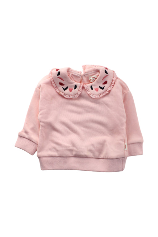 A Pink Long Sleeve Tops from Catimini in size 6-12M for girl. (Front View)