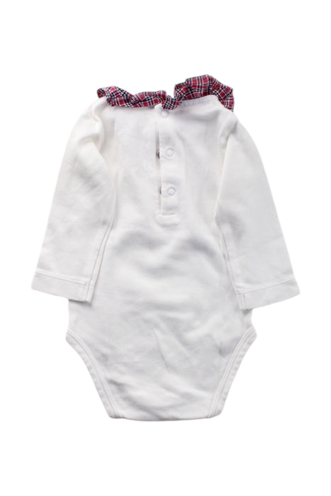 A White Long Sleeve Bodysuits from Jacadi in size 3-6M for neutral. (Back View)