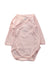 A Pink Long Sleeve Bodysuits from Petit Bateau in size 0-3M for neutral. (Front View)