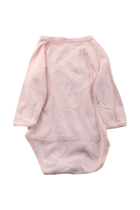 A Pink Long Sleeve Bodysuits from Petit Bateau in size 0-3M for neutral. (Back View)