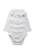 A White Long Sleeve Bodysuits from Jacadi in size 3-6M for neutral. (Front View)
