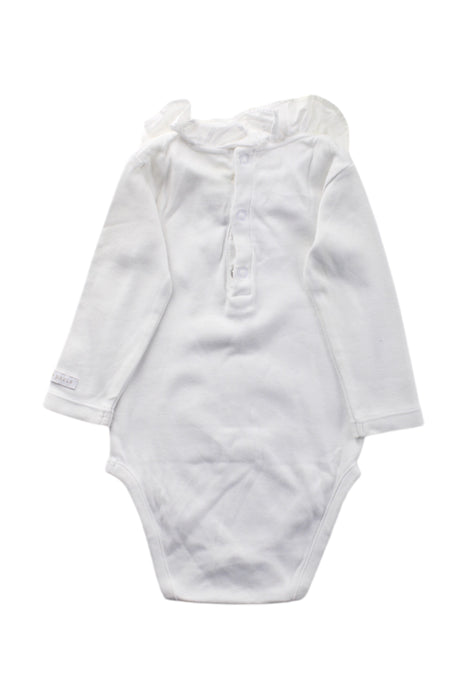 A White Long Sleeve Bodysuits from Jacadi in size 3-6M for neutral. (Back View)