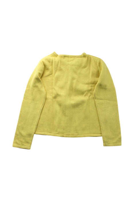 A Yellow Cardigans from Tartine et Chocolat in size 4T for girl. (Back View)