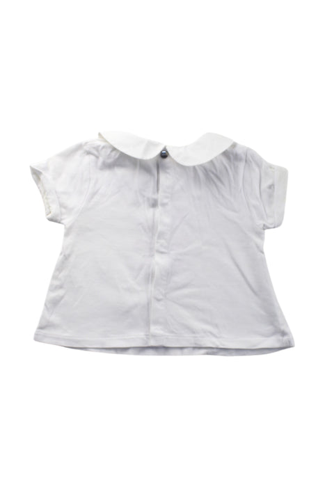 A White Short Sleeve Tops from Jacadi in size 12-18M for girl. (Back View)
