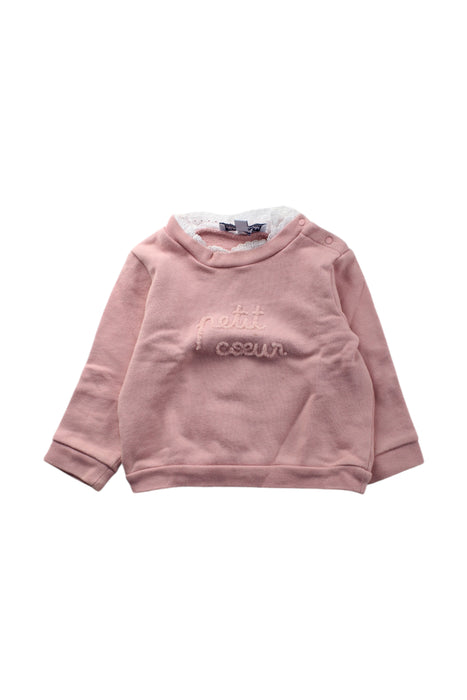 A Pink Crewneck Sweatshirts from Tartine et Chocolat in size 12-18M for girl. (Front View)