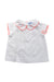 A White Short Sleeve Tops from Jacadi in size 6-12M for girl. (Front View)