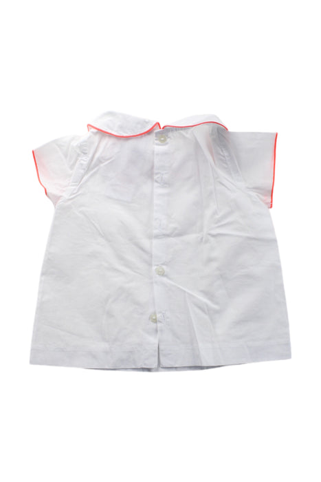 A White Short Sleeve Tops from Jacadi in size 6-12M for girl. (Back View)