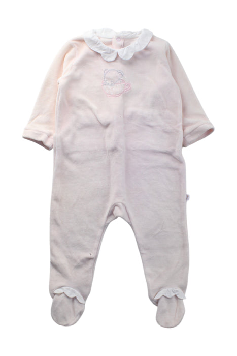 A Pink Onesies from Jacadi in size 3-6M for neutral. (Front View)