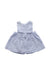 A Blue Sleeveless Dresses from Jacadi in size 0-3M for girl. (Front View)