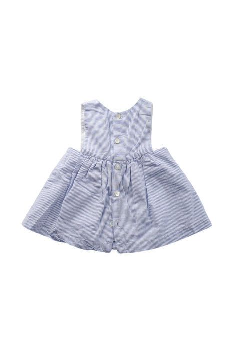 A Blue Sleeveless Dresses from Jacadi in size 0-3M for girl. (Back View)