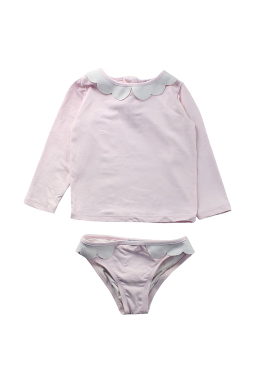 A Pink Swim Sets from Jacadi in size 12-18M for girl. (Front View)