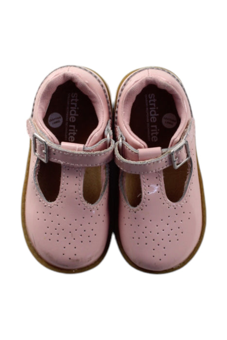 A Pink Flats from Stride Rite in size 18-24M for girl. (Back View)
