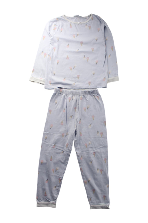 A White Pyjama Sets from The Little White Company in size 4T for neutral. (Front View)