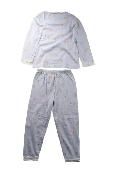 A White Pyjama Sets from The Little White Company in size 4T for neutral. (Back View)