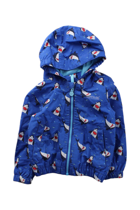 A Blue Rain Jackets from Regatta in size 18-24M for neutral. (Front View)