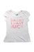 A White Short Sleeve T Shirts from Juicy Couture in size 5T for girl. (Front View)